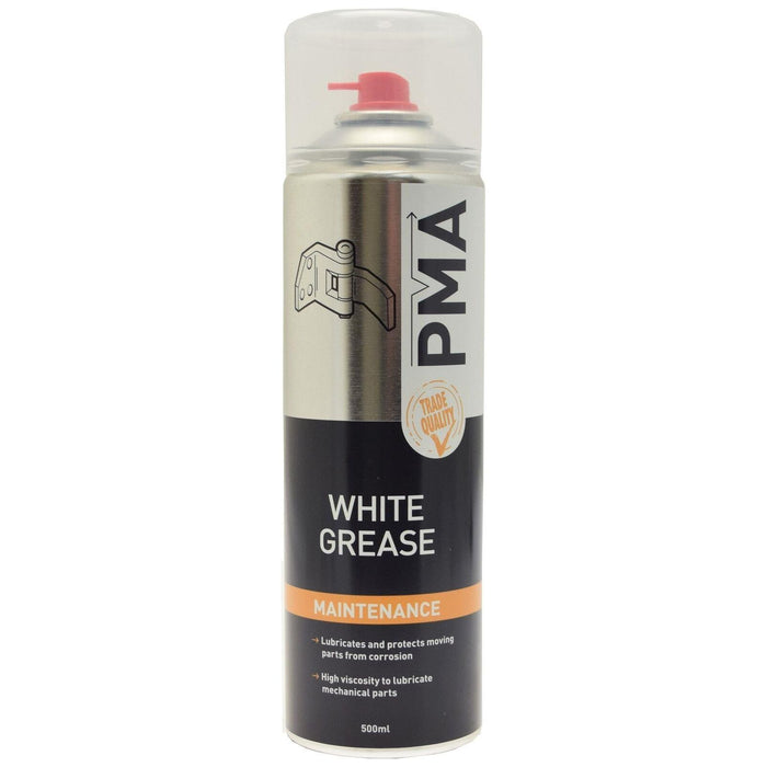 1 x PMA White Calcium Grease Multi Purpose PTFE Lubricant Aerosol Spray WHGR PMA  - Dynamic Drive