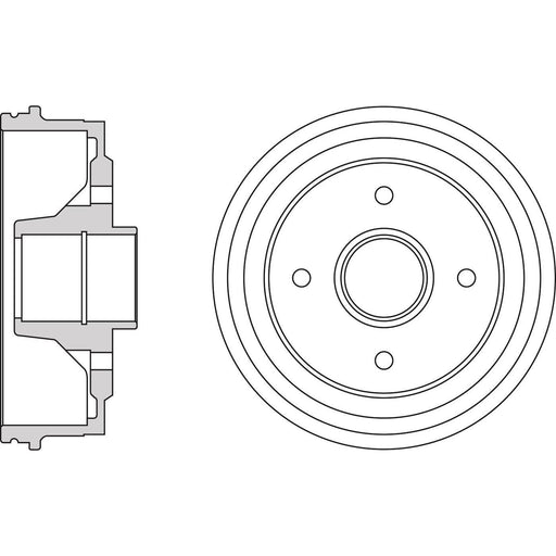 Apec Brake Drum Rear Fits Dacia Logan Sandero Renault Clio Apec  - Dynamic Drive