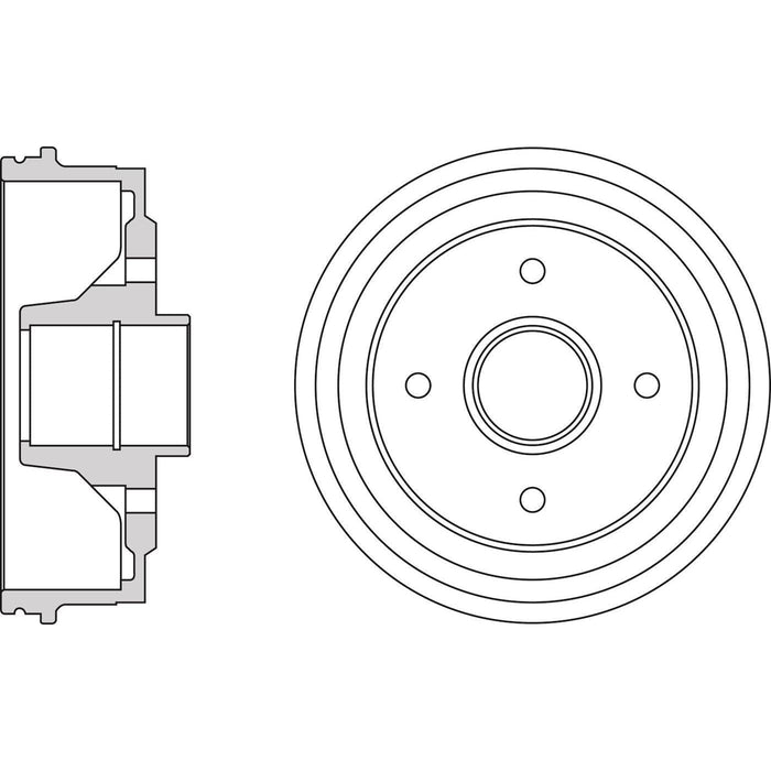 Apec Brake Drum Rear Fits Dacia Logan Sandero Renault Clio Apec  - Dynamic Drive