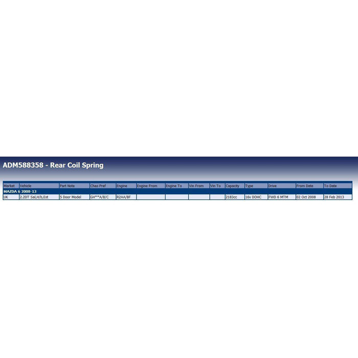 Blue Print ADM588358 Coil Spring