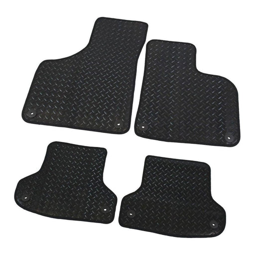 Fully Tailored Black Rubber Car Mats for Audi A3 03-12 Set of 4 With 8 Clips UKB4C  - Dynamic Drive