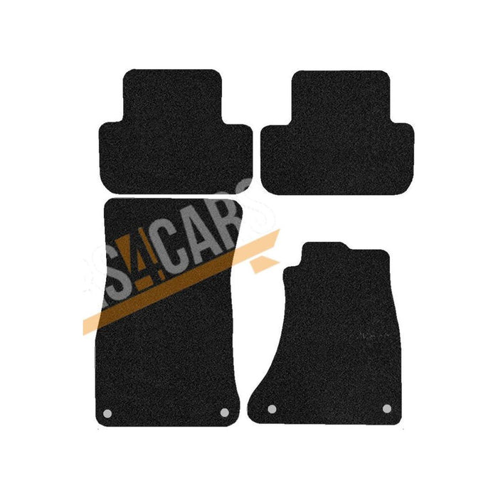 Fully Tailored Black Carpet Car Mats for Audi A4 08 ON Set of 4 With 4 Clips UKB4C  - Dynamic Drive