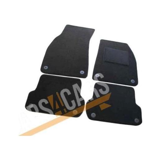 Fully Tailored Black Carpet Car Mats for Audi A4 06-08 Set of 4 With 8 Clips UKB4C  - Dynamic Drive