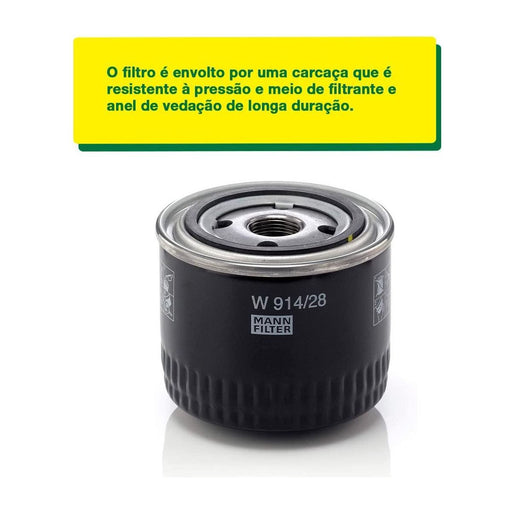 Genuine Mann Oil Filter for Fiat Ducato 2002 02- W914/28 Mann & Hummel  - Dynamic Drive