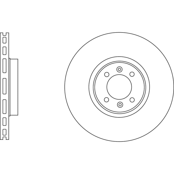 Apec Brake Disc Front Fits Renault Captur Clio Kangoo Laguna Megane Scenic Twing