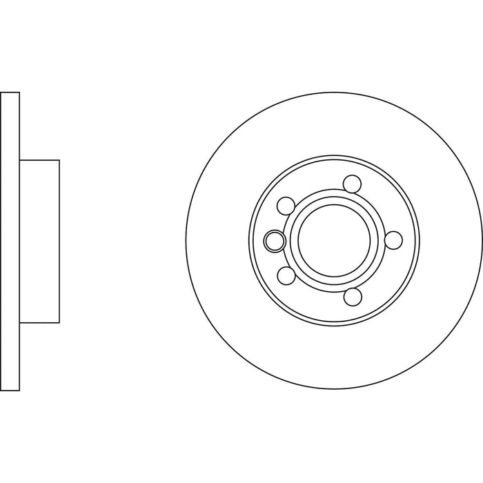 Genuine APEC Front Brake Discs & Pads Set Solid for VW Transporter/Caravelle