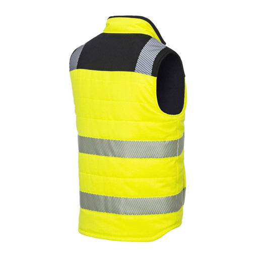 Portwest PW3 Hi-Vis Reversible Bodywarmer - Yellow/Black - Small Portwest  - Dynamic Drive