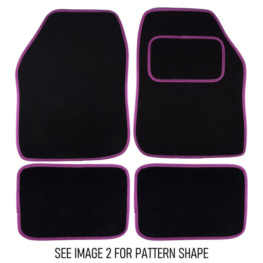 Tailored Pink Trim Carpet Mats fits for Suzuki Vitara 15-18 + Clips 15 16 17 18 UKB4C  - Dynamic Drive