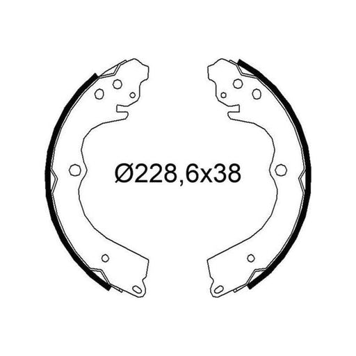 Valeo Drum Brake Shoes 564322 Automotive Part fits Subaru Valeo  - Dynamic Drive