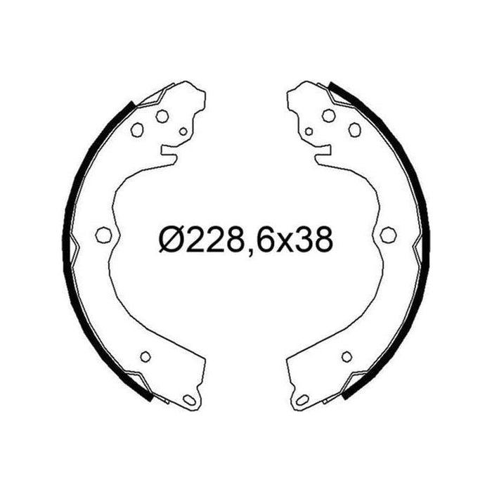 Valeo Drum Brake Shoes 564322 Automotive Part fits Subaru Valeo  - Dynamic Drive