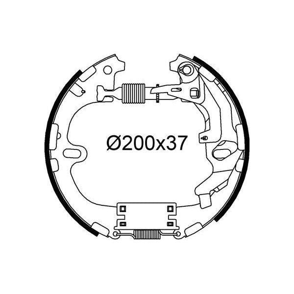 Genuine Valeo Pre-M. Brake Shoe Kit Fits Toy Corolla V Vi