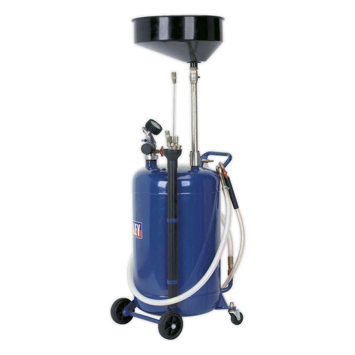 Sealey Mobile Oil Drainer with Probes 90L Air Discharge AK459DX