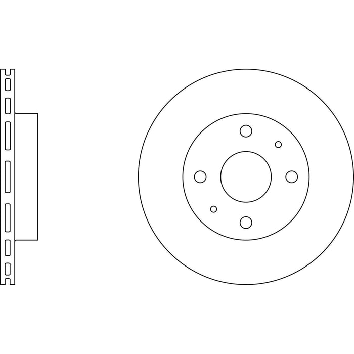 Apec Brake Disc Front Fits Daihatsu Charade Cuore Sirion Storia Yrv Perodua Kena