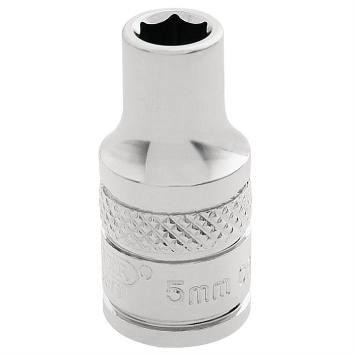 Draper HI-TORQ 6 Point Socket, 1/4" Sq. Dr., 5.0mm 32427