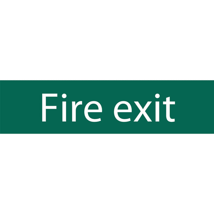 Draper Fire Exit' Safety Sign, 200 x 50mm 73213 Draper  - Dynamic Drive