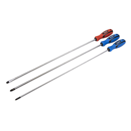 Sealey Screwdriver Set 3pc Extra-Long S0895 Sealey  - Dynamic Drive