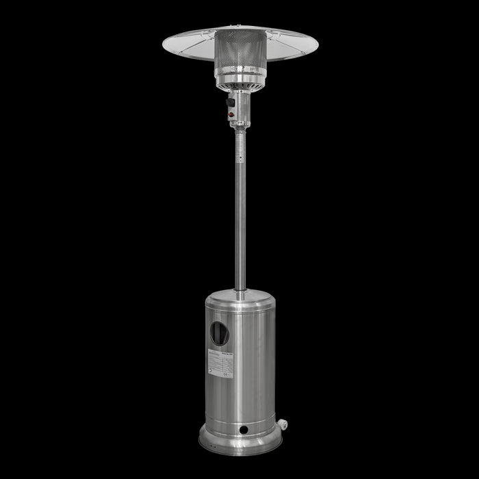 Dellonda 13kW Stainless Steel Commercial Gas Outdoor Garden Patio Heater Wheels