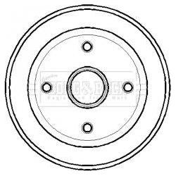 Genuine Borg & Beck Rear Brake Drum fits Vauxhall Corsa 00 BBR7124 Borg & Beck  - Dynamic Drive