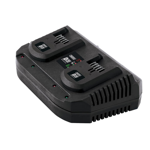 Draper D20 20V Fast Twin Battery Charger, 2 x 3.5A 92239 Draper  - Dynamic Drive