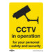 Sealey Warning Safety Sign CCTV Rigid Plastic SS40P1 Sealey  - Dynamic Drive