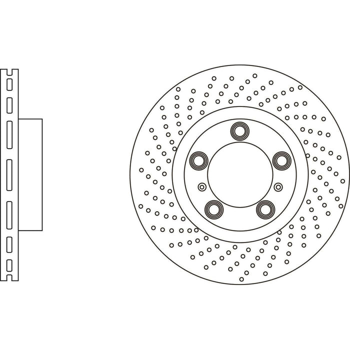 Apec Brake Disc Front Left Fits Porsche 718 911 Boxster Cayman Handed Near-Side