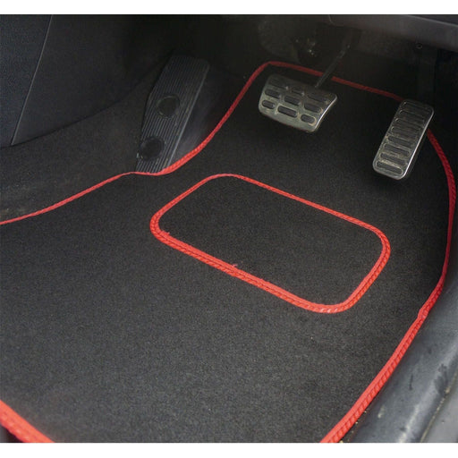 Fully Tailored Red Trim Carpet Mats Seat Ibiza 08 ON Set of 4 With 4 Clips Town Parts  - Dynamic Drive