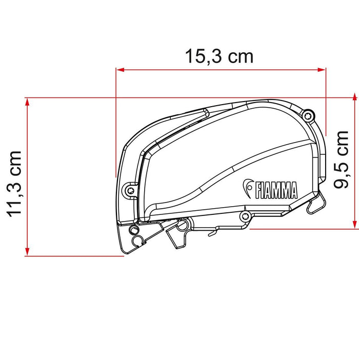 Fiamma F80S 370 Awning Polar White Royal Grey Fabric Motorhome Caravan Van