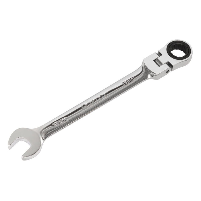 Sealey Flexi-Head Ratchet Combination Spanner 13mm FHRCW13