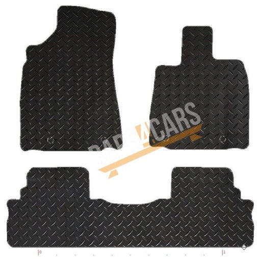 Red Trim Tailored Rubber Car Mats for Lexus Rx450H 13> Set of 3 XL With 4 Clips UKB4C  - Dynamic Drive