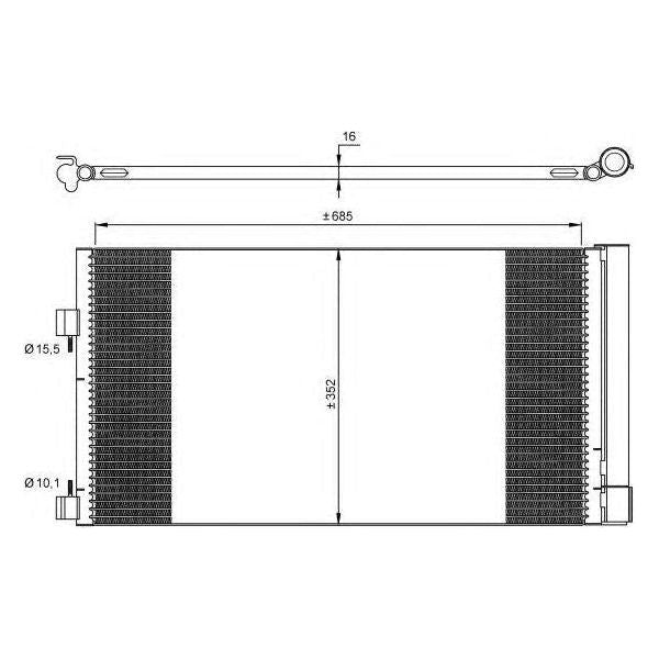 NRF Air Con Condenser fits Renault Laguna Latitude