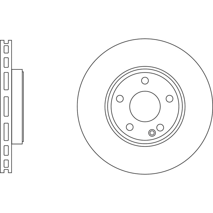 Apec Brake Disc Front Fits Mercedes A Class B Cla Gla Drilled Version Dsk3209 Apec  - Dynamic Drive