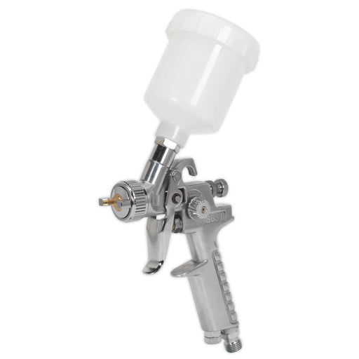 Siegen 1mm Set-Up Gravity Feed Touch-Up Spray Gun Paint Car Bodyshop Panel Sealey  - Dynamic Drive