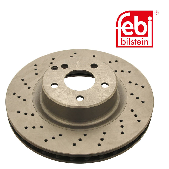 Genuine FEBI Front Brake Discs & Pads Set Perforated for Mercedes-Benz S-Class