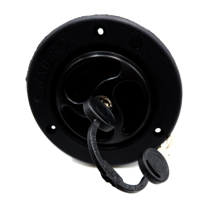 Black Water Inlet Hatch 40mm w/ Locking Filler Cap 78mm Motorhome Caravan Boat Crusader  - Dynamic Drive