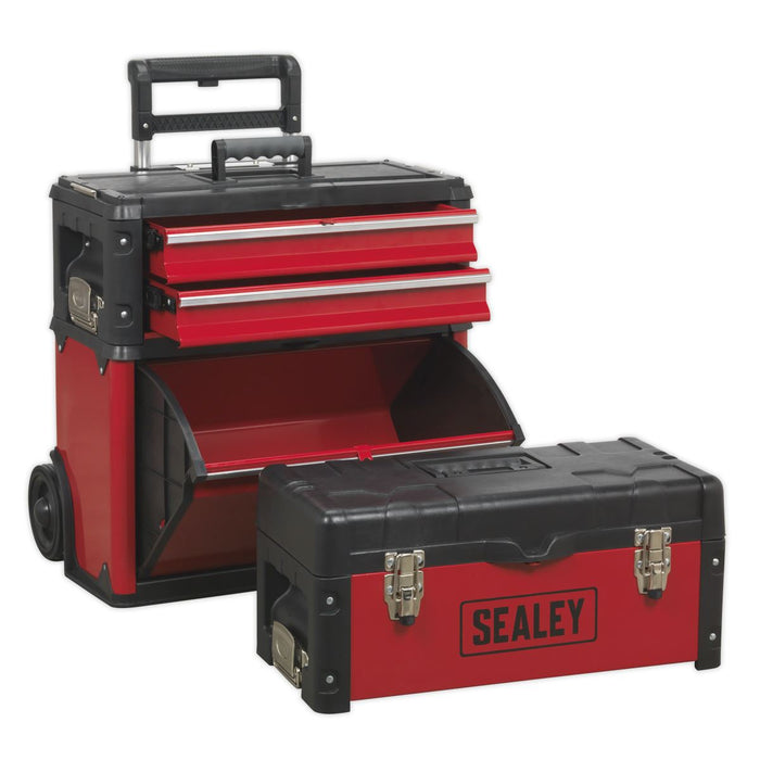 Sealey Mobile Steel/Composite Toolbox 3 Compartment AP548 Sealey  - Dynamic Drive