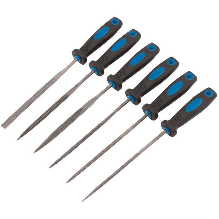 Draper Soft Grip Needle File Set, 150mm (6 Piece) 83480 Draper  - Dynamic Drive