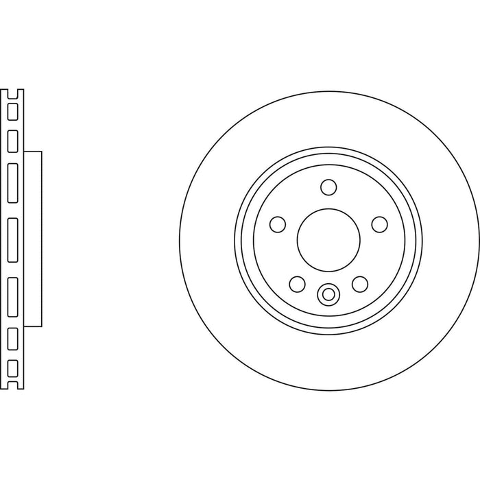 Genuine APEC Rear Brake Discs & Pads Set Vented for Volvo V60