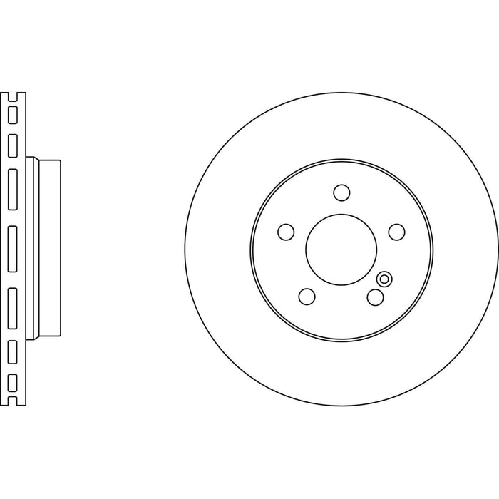 Genuine APEC Rear Brake Discs & Pads Set Vented for Mercedes-Benz C-Class