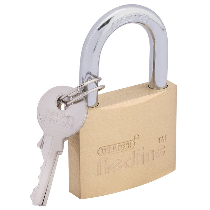 Draper Brass Cylinder Padlock, 40mm 68022 Draper  - Dynamic Drive