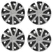 4x Silver/Black 16" Inch Deep Dish Van Wheel Trims Hub Caps For Renault Master UKB4C  - Dynamic Drive