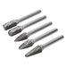 TUNGSTEN CARBIDE ROTARY BURR SET 5PC Sealey  - Dynamic Drive