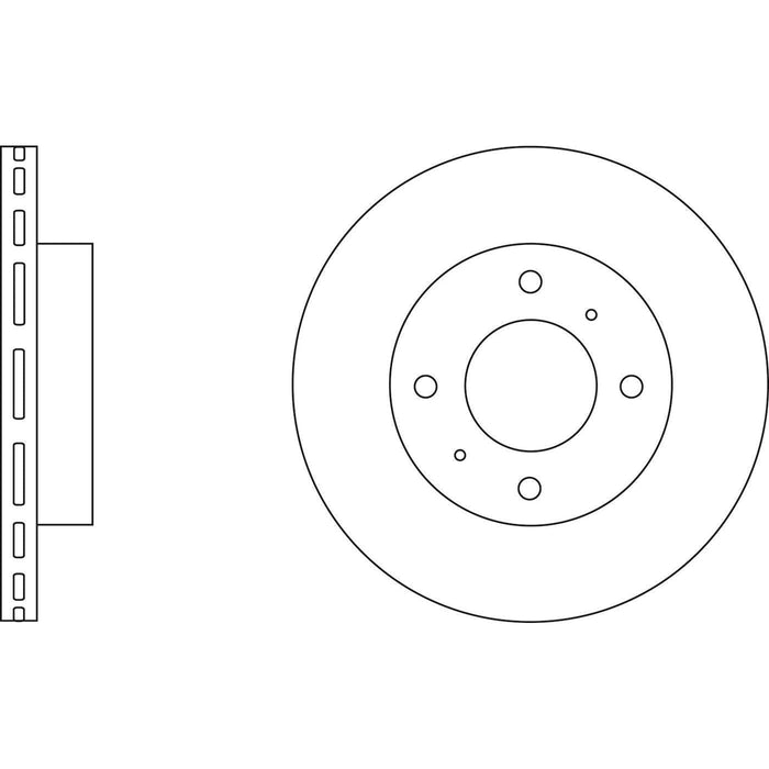 Apec Brake Disc Front Fits Mitsubishi Carisma Colt Lancer Mirage Proton Compact