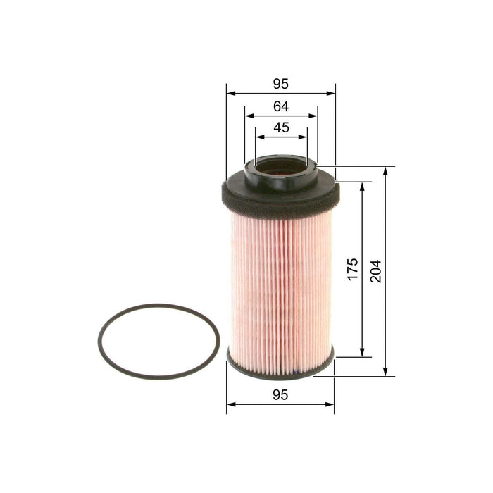 Bosch Cv Fuel Filter N9655 (Hgv) fits Mercedes-Benz Actros 1848 LS - 16.0 4x2 -