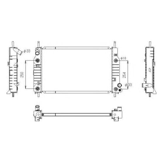 NRF Radiator fits Ford Cougar Mondeo NRF  - Dynamic Drive