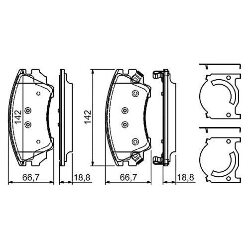 Genuine Bosch Brake Pad Set Bp1187 fits Vauxhall Astra ECOTEC - 1.6 - 10-15 0986