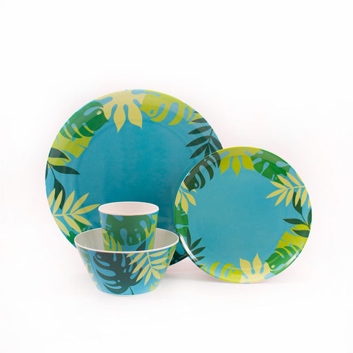 16 Piece Jungle Melamine Tableware Set Summit  - Dynamic Drive