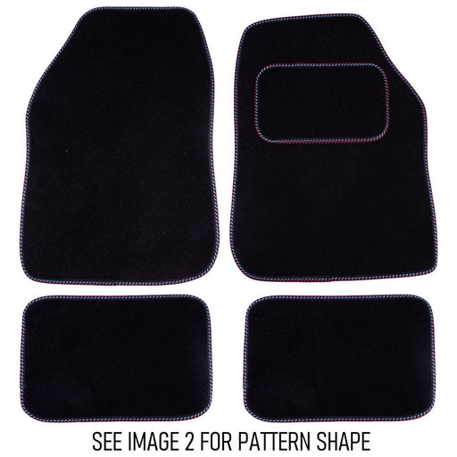 Fully Tailored Claret Blue Trim Carpet Mats fits Dacia Sandero 13> Set of 4 + 2 Clips UKB4C  - Dynamic Drive