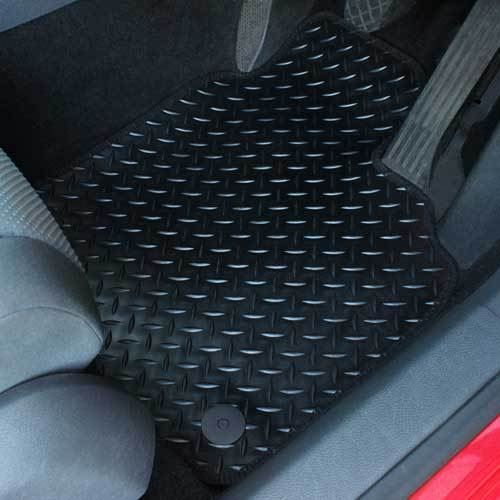 Fully Tailored Rubber Car Mats for Punto Evo 10> Set of 4 With 2 Clips UKB4C  - Dynamic Drive