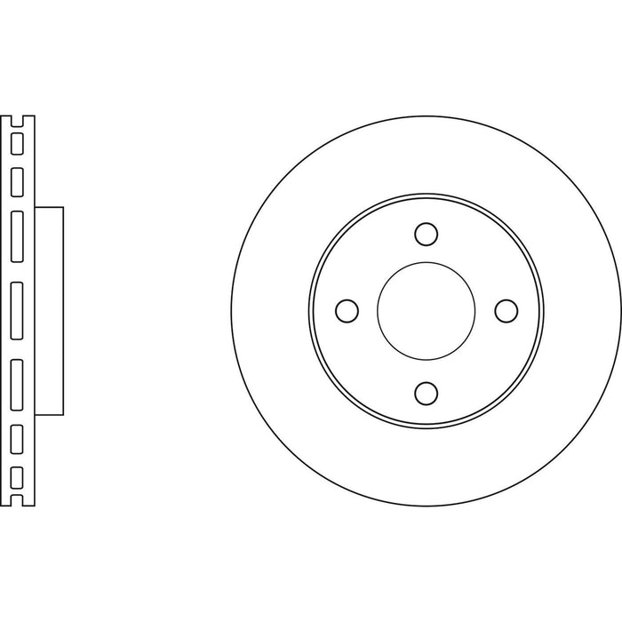 Genuine APEC Front Brake Discs & Pads Set Vented for Nissan Micra