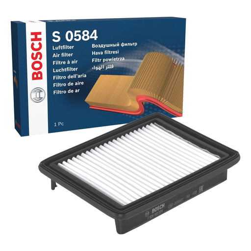 Genuine Bosch Car Air Filter S0584 fits Vauxhall Viva ECOTEC - 1.0 - 15-18 F0264 Bosch  - Dynamic Drive